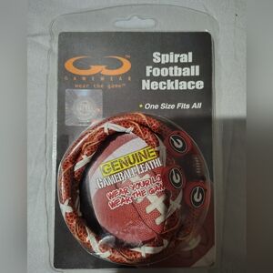 Georgia Bulldogs Spiral Football Leather Necklace